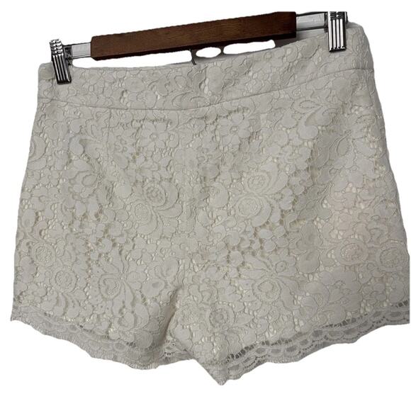 Express Women's 2 White Lace Lined Shorts Summer Spring BOHO Feminine Fairy - Picture 3 of 8